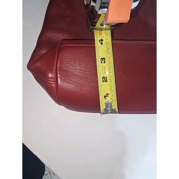 Coach Vintage 9058 Legacy Red Leather Small Hobo Baguette Bag Shoulder Purse - Picture 11 of 14